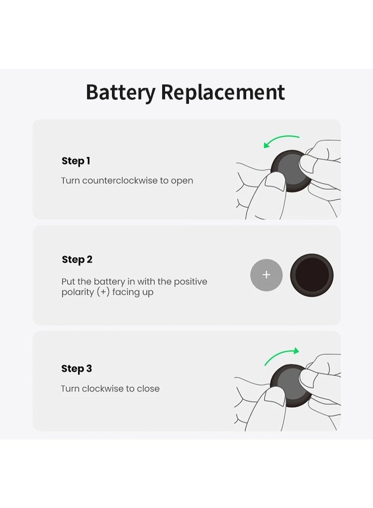SIGood Bluetooth Smart Tracker Tag, Compatible with Apple Find My for iOS Only, 0.3 Inch Anti-Lost Item Finder Locator with Silicone Case for Keys, Luggage, Bags and Pet Collars, Black - Image 5